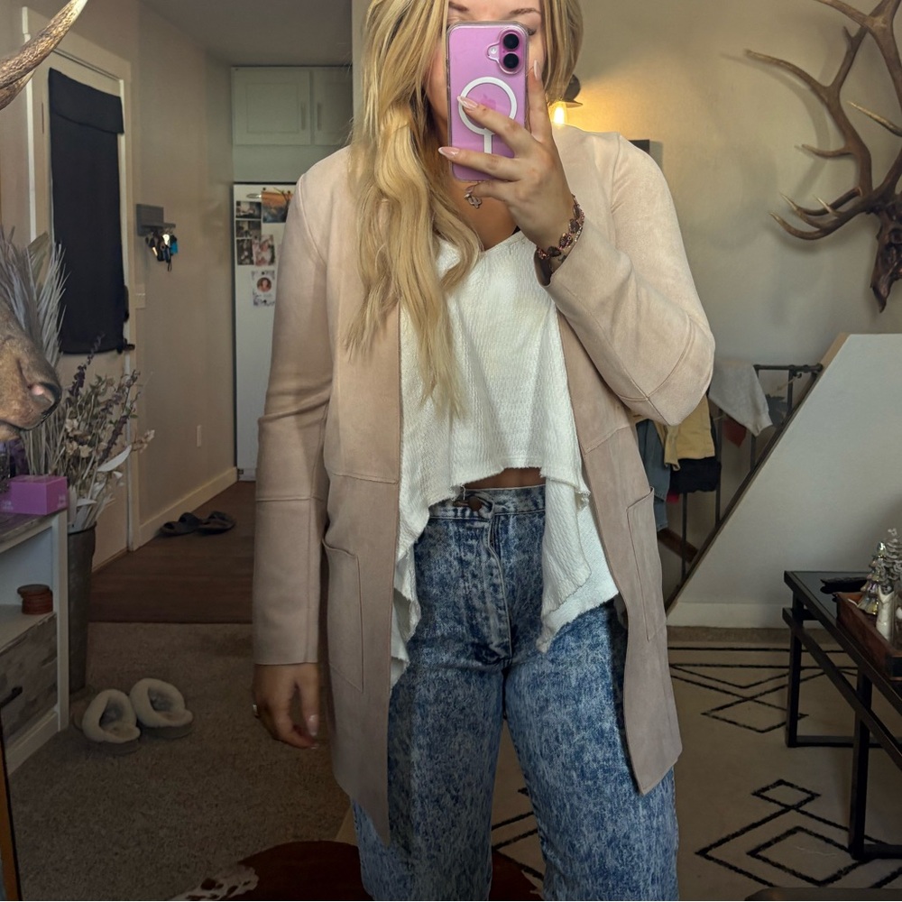 Size small H and M pink suede dress jacket
